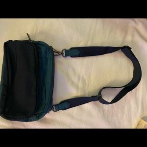 Sweaty Betty Black and Blue Crossbody Bag